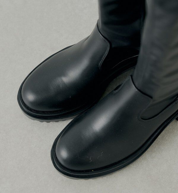  「【REVIVAL】厚底チャンキーストレッチロングブーツ」|ロングブーツ|