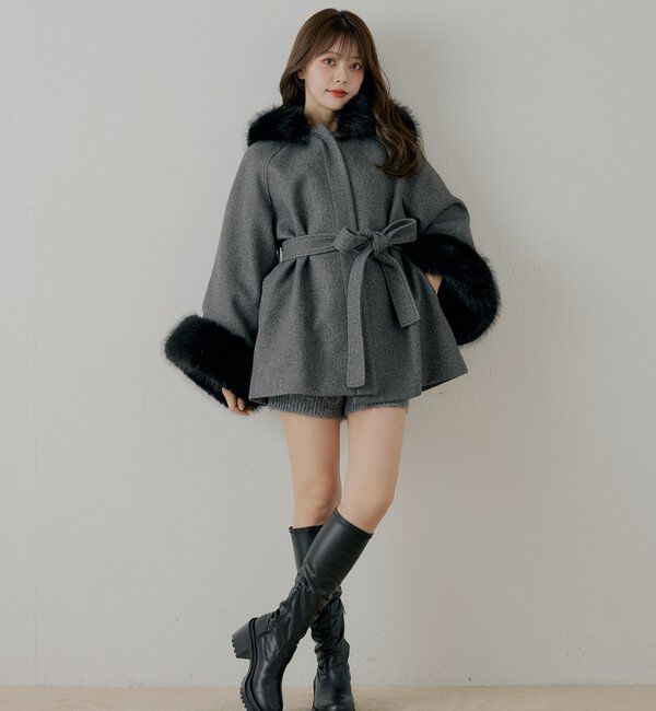  「【REVIVAL】厚底チャンキーストレッチロングブーツ」|ロングブーツ|