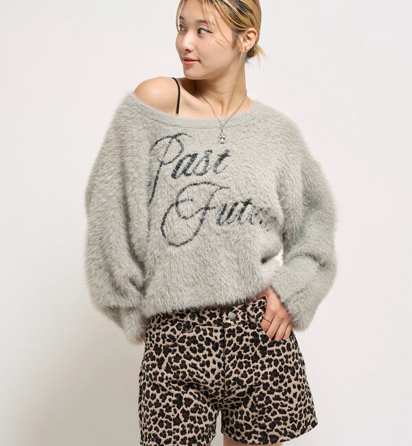  「シャギーロゴオフショルニット」|ニット・セーター|