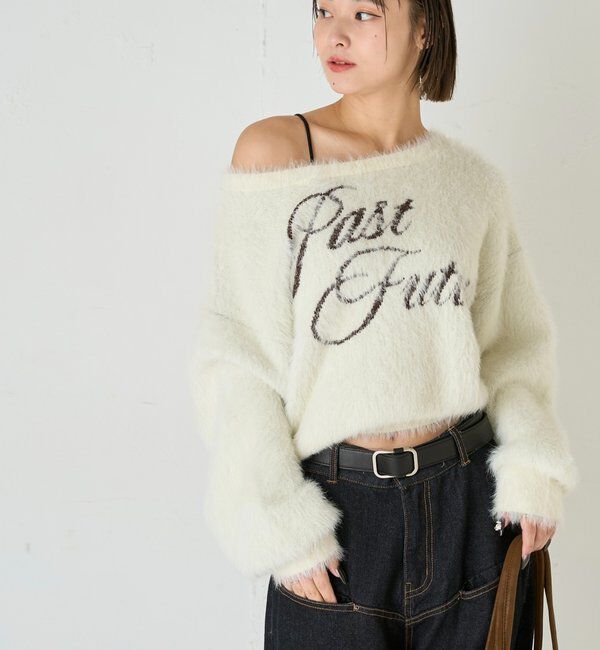  「シャギーロゴオフショルニット」|ニット・セーター|