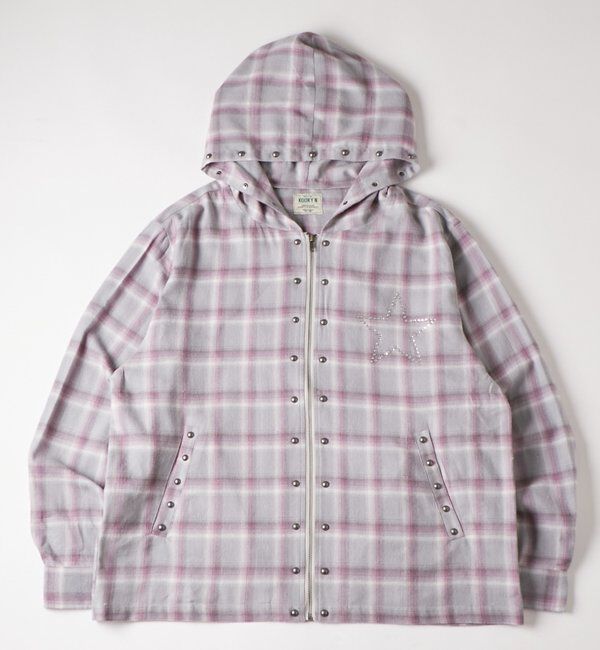  「【UNISEX】KOOKY'N スタースタッズフードシャツ」|シャツ・ブラウス|