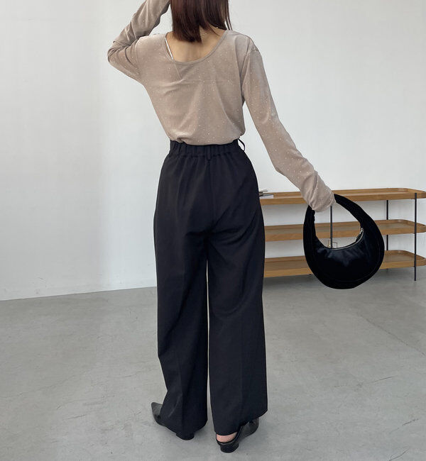  「【累計2万本突破！】【低身長・高身長サイズあり】2タックワイドパンツ」|チノ|