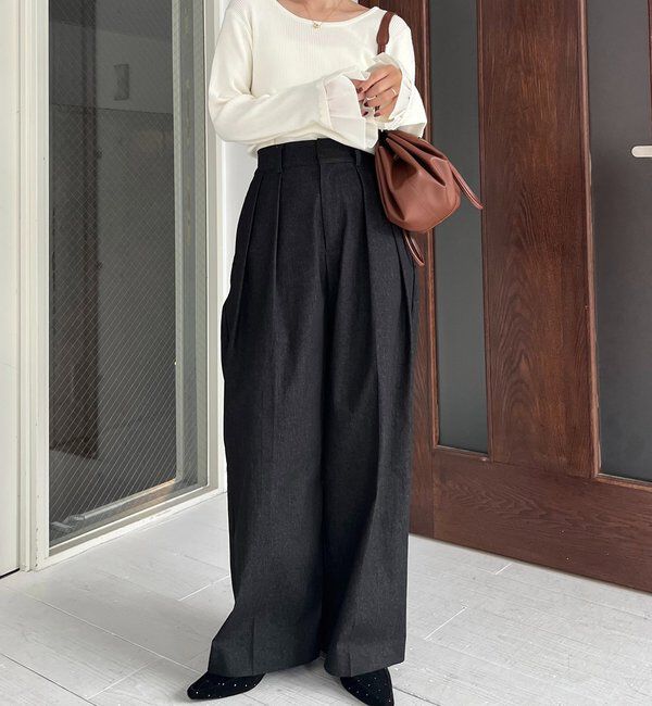  「【選べる4サイズ展開】2タックコットンパンツ」|チノ|