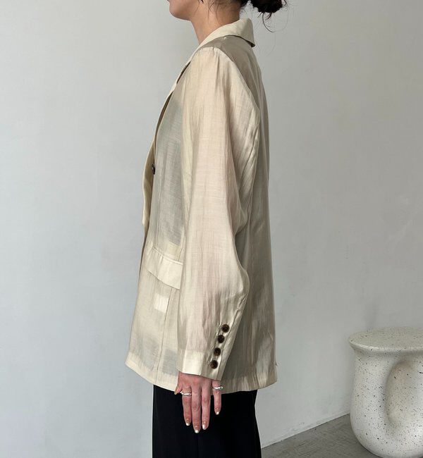  「【全骨格細見え/オフィスコーデにも◎】ライトテーラージャケット」|テーラードジャケット|