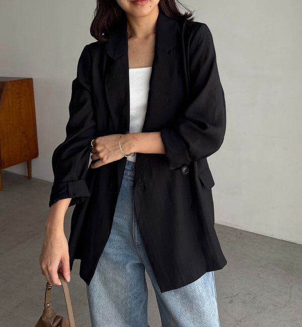  「【全骨格細見え/オフィスコーデにも◎】ライトテーラージャケット」|テーラードジャケット|