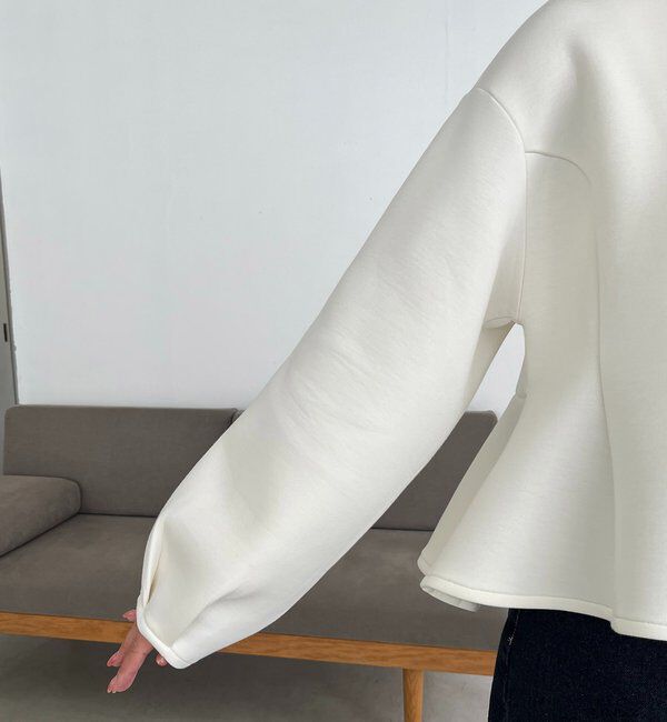  「【スタイルアップが叶う/伸縮性◎】ペプラムジップカーディガン」|Tシャツ・カットソー|