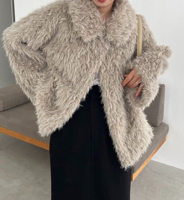  「【サイズ展開あり/軽量】MIXファースタンドカラーコート」|その他|