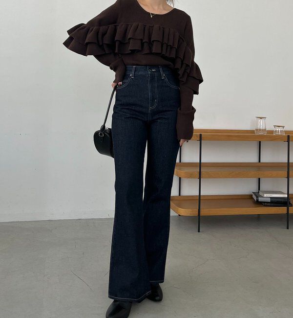  「【2WAYで着用可能】ベアフリルニット」|ニット・セーター|