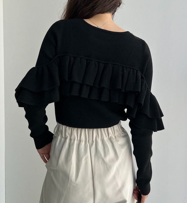  「【2WAYで着用可能】ベアフリルニット」|ニット・セーター|