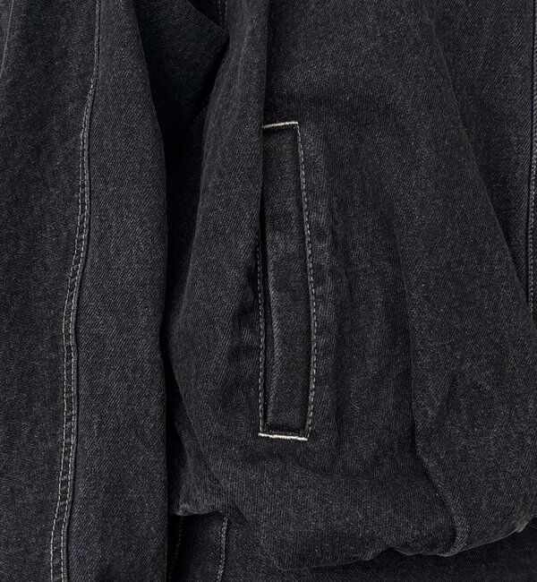  「【サイズ展開あり/セットアップ対応】ラウンドデニムブルゾン」|ブルゾン・スタジャン|