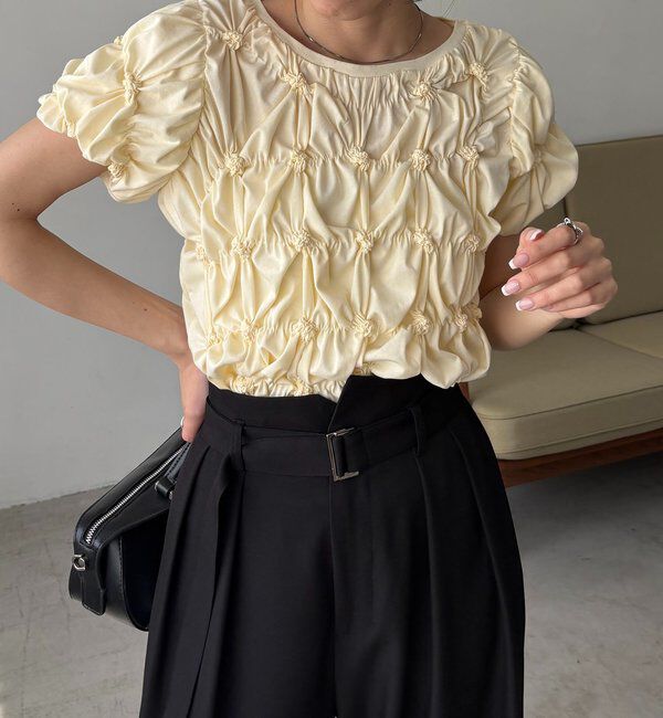  「【新色イエロー・チャコールグレー】シャーリングホイップＴ」|Tシャツ・カットソー|イエロー