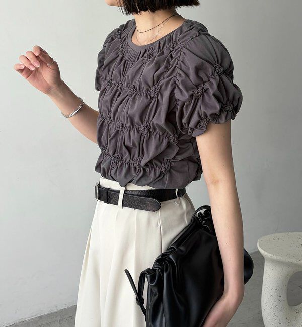  「【新色イエロー・チャコールグレー】シャーリングホイップＴ」|Tシャツ・カットソー|