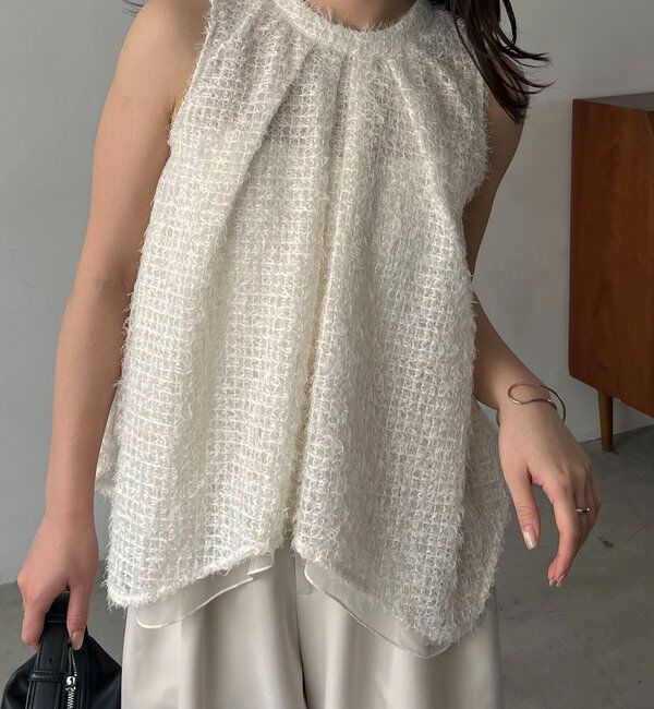  「【女っぽさ抜群◎】フェザーアメスリブラウス」|シャツ・ブラウス|