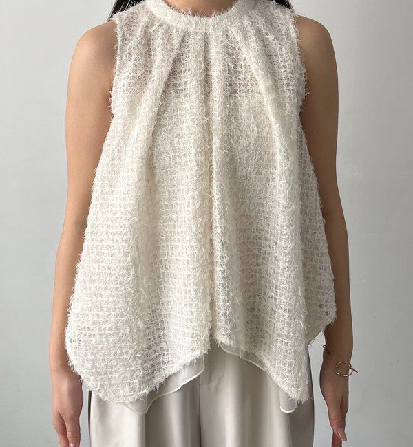  「【女っぽさ抜群◎】フェザーアメスリブラウス」|シャツ・ブラウス|