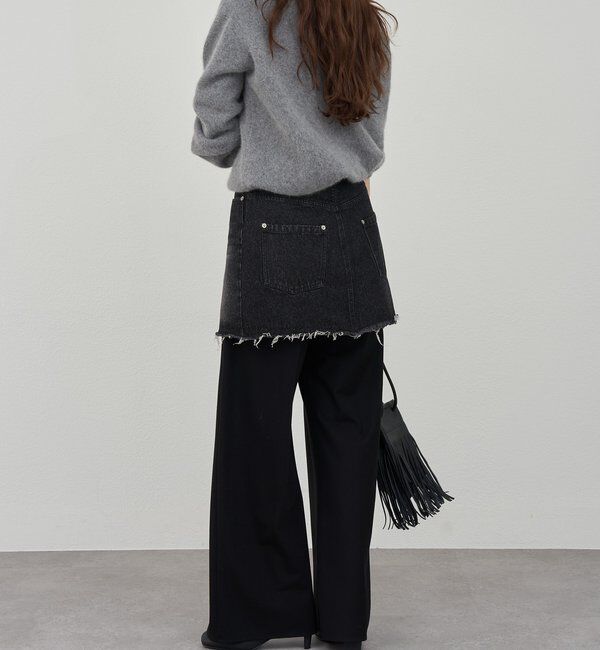  「レイヤードデニムスカート」|スカート|