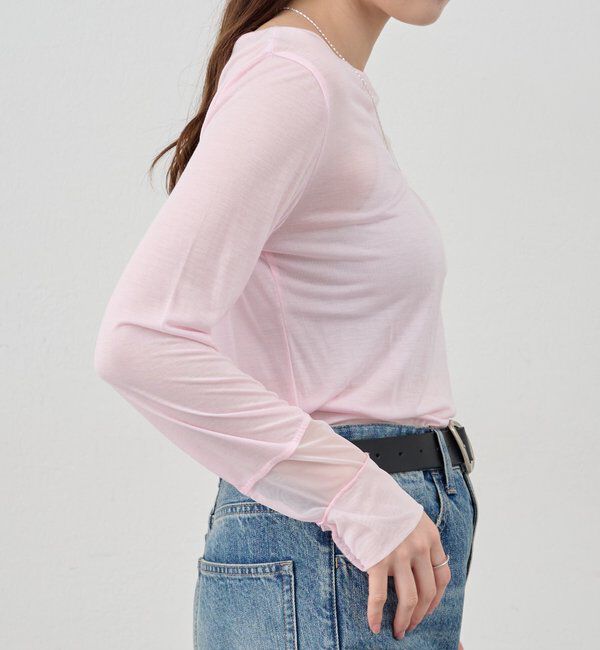  「袖シアーカットソー」|Tシャツ・カットソー|