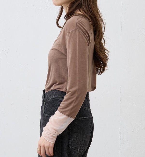  「袖シアーカットソー」|Tシャツ・カットソー|
