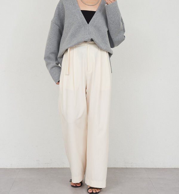  「ダブルタックワイドパンツ」|チノ|