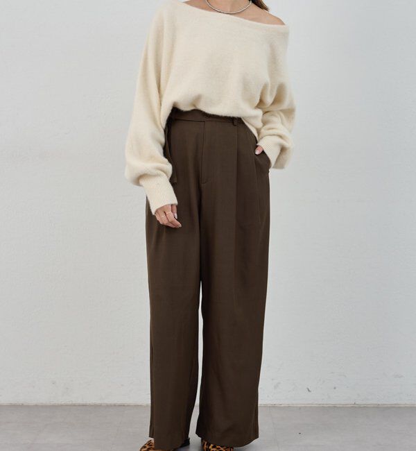  「ダブルタックワイドパンツ」|チノ|