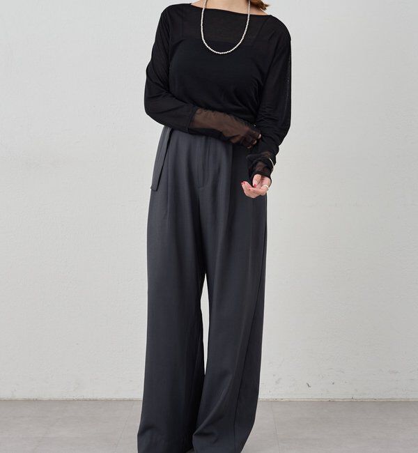  「ダブルタックワイドパンツ」|チノ|