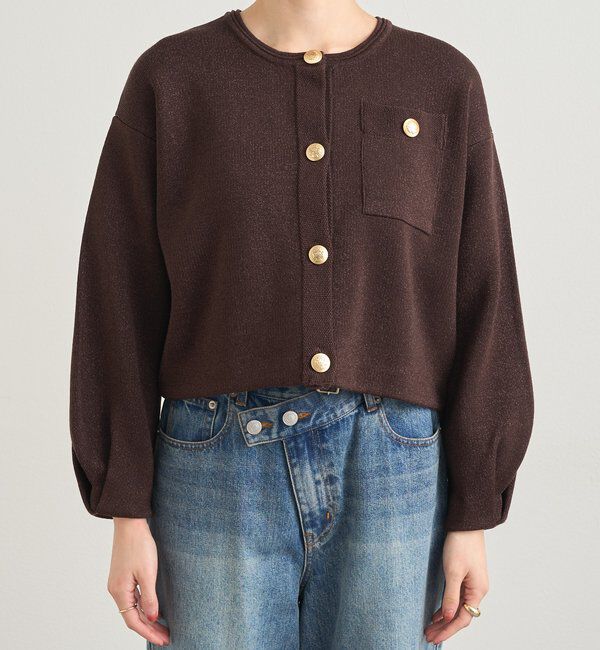  「ラメニットカーディガン」|カーディガン|