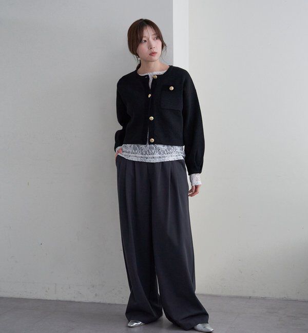  「ラメニットカーディガン」|カーディガン|