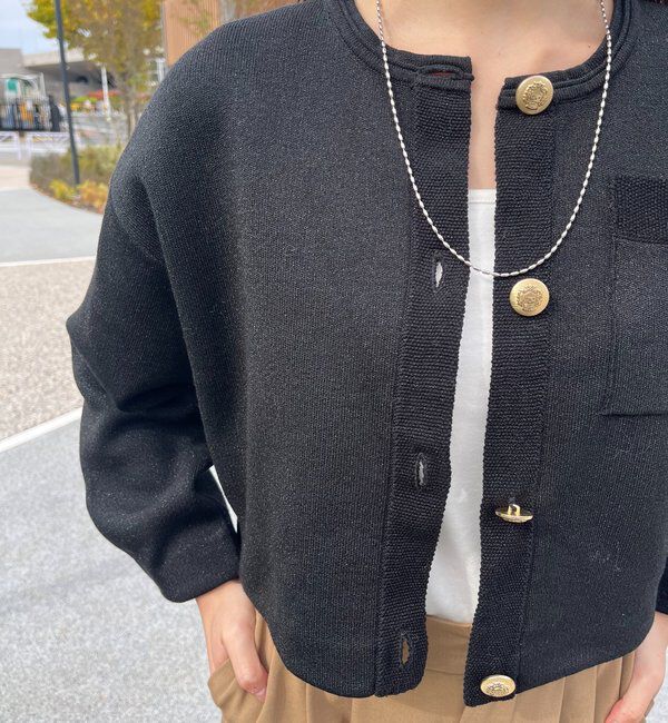  「ラメニットカーディガン」|カーディガン|