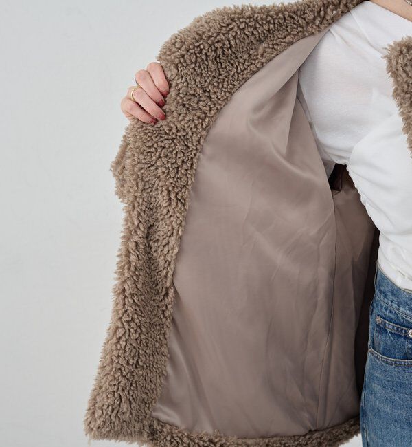  「ノーカラーボアコート」|その他|