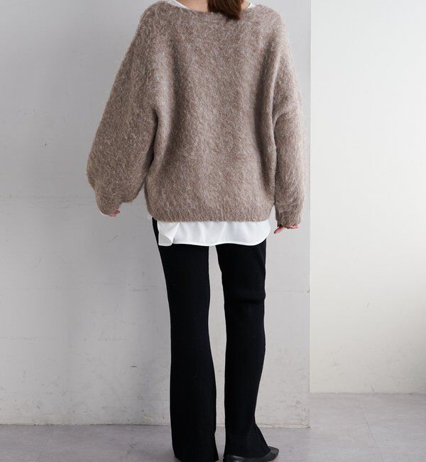  「【着映えニット】シャギーＶネックプルオーバー」|ニット・セーター|