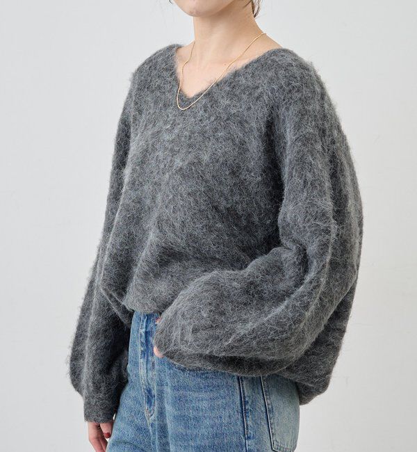  「【着映えニット】シャギーＶネックプルオーバー」|ニット・セーター|