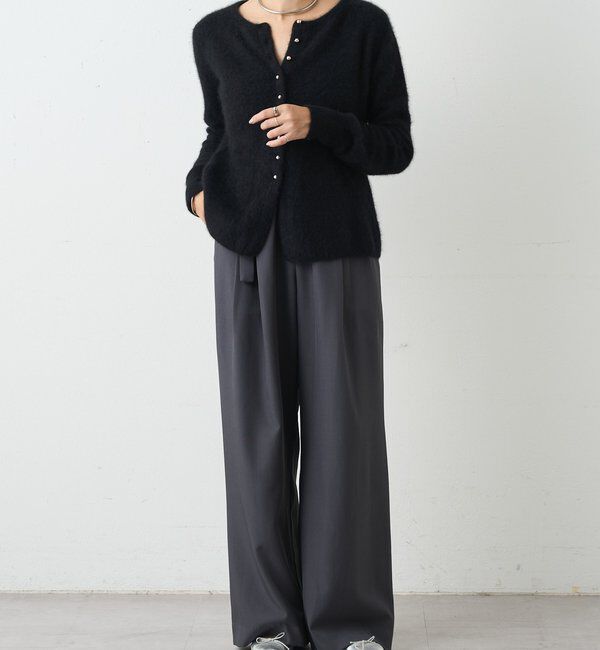  「ラクーンペプラムカーディガン」|カーディガン|