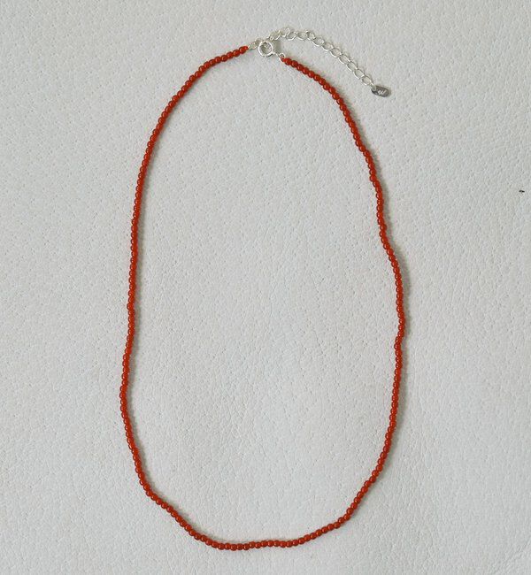  「ガラスビーズネックレス2mm」|ネックレス|