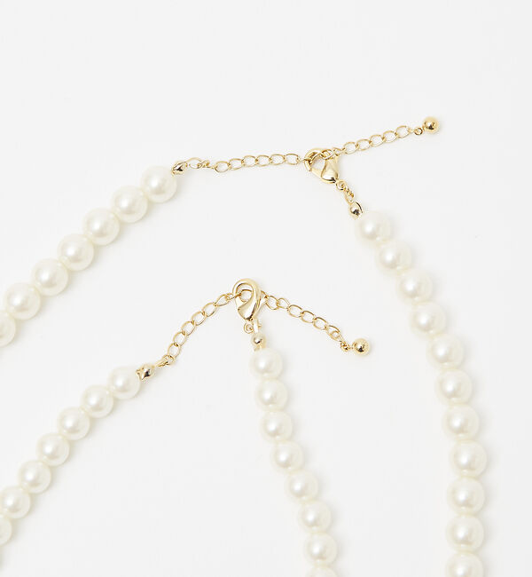 collex「【dignif】【金属アレルギー対応】3WAY2連パールネックレス」|ネックレス|