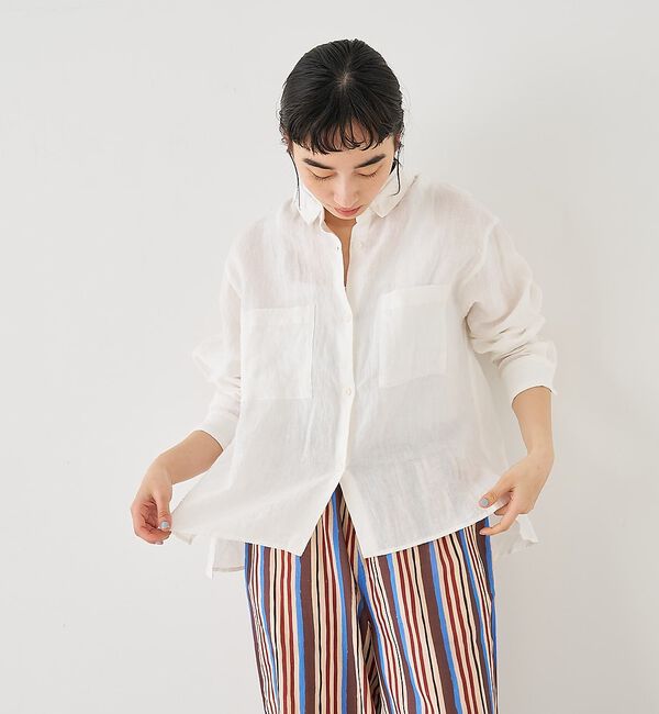 collex「ダブルカラー リネンシャツ」|シャツ・ブラウス|