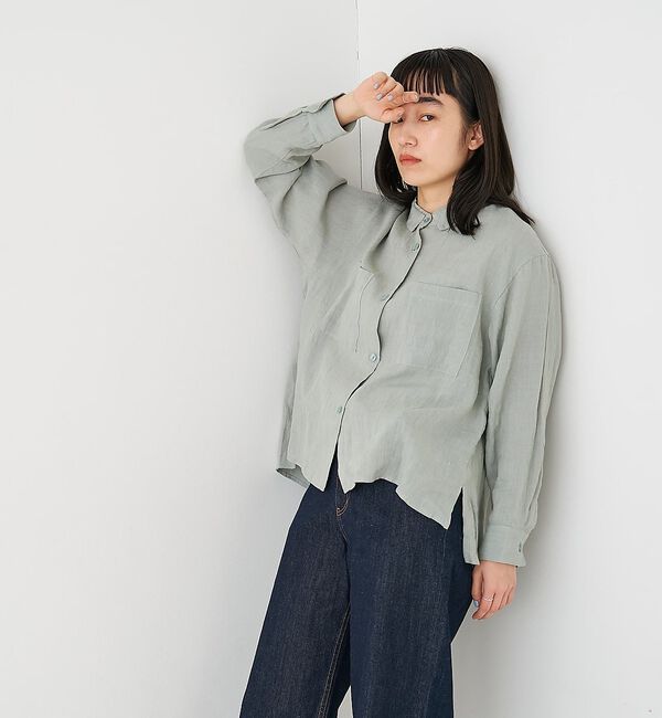 collex「ダブルカラー リネンシャツ」|シャツ・ブラウス|