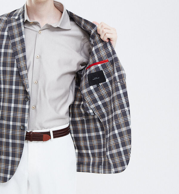 ABAHOUSE「【Recency of Mine】FLEXクールマックスサッカージャケット」|テーラードジャケット|