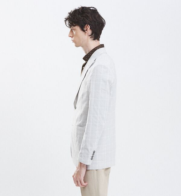 ABAHOUSE「【Recency of Mine】FLEXクールマックスサッカージャケット」|テーラードジャケット|