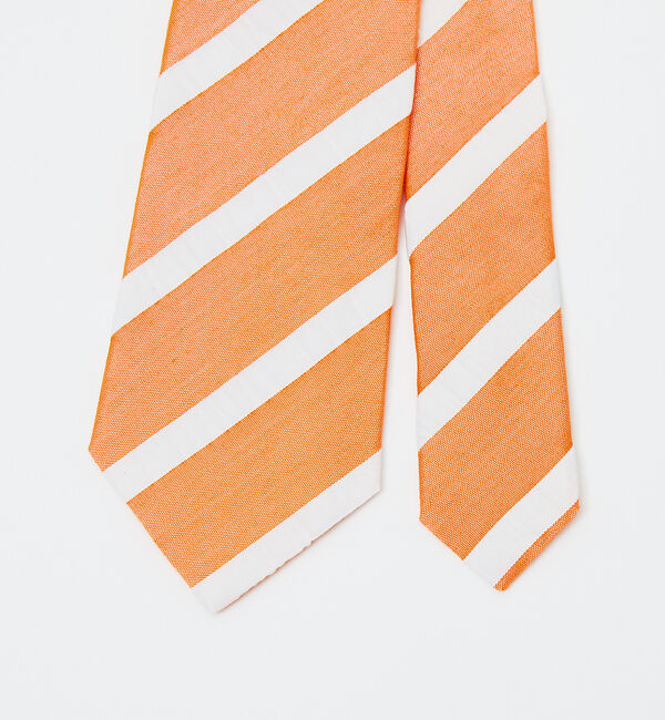 ABAHOUSE「【定番】カラーレジメンタル コットンシルク ネクタイ」|ネクタイ・蝶ネクタイ|