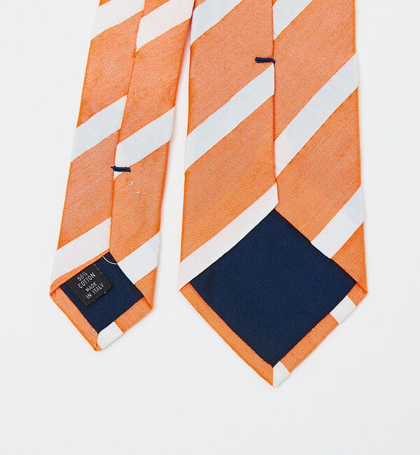 ABAHOUSE「【定番】カラーレジメンタル コットンシルク ネクタイ」|ネクタイ・蝶ネクタイ|