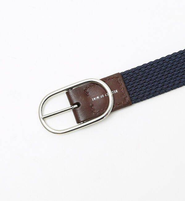 ABAHOUSE「リバーシブル  ゴムメッシュベルト【ブラウン&times;ネイビー / ブラック&times;グレー】」|ベルト|