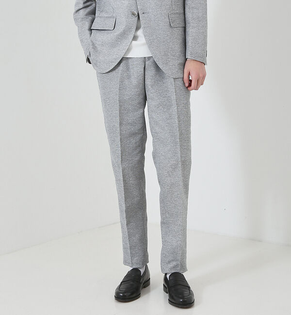 ABAHOUSE「【セットアップ対応/FLEX PANTS】カラミ織り ストレッチ メッシュ パン」|スラックス|ライトグレー