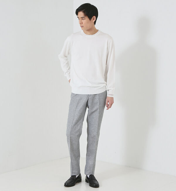 ABAHOUSE「【セットアップ対応/FLEX PANTS】カラミ織り ストレッチ メッシュ パン」|スラックス|