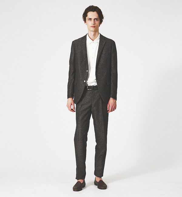 ABAHOUSE「【セットアップ対応/FLEX PANTS】カラミ織り ストレッチ メッシュ パン」|スラックス|