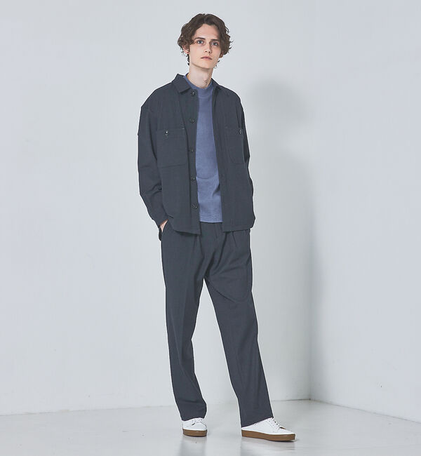 ABAHOUSE「【モックネック】ハリヌキ ストレッチ 長袖 Ｔシャツ」|Tシャツ・カットソー|