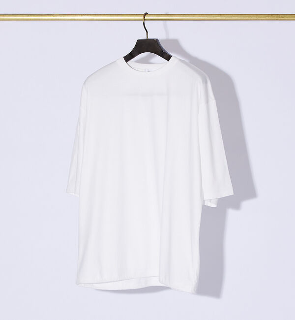 ABAHOUSE「【ドローコード】Wシルケット ドレープ Tシャツ / オーバーサイズ」|Tシャツ・カットソー|ホワイト