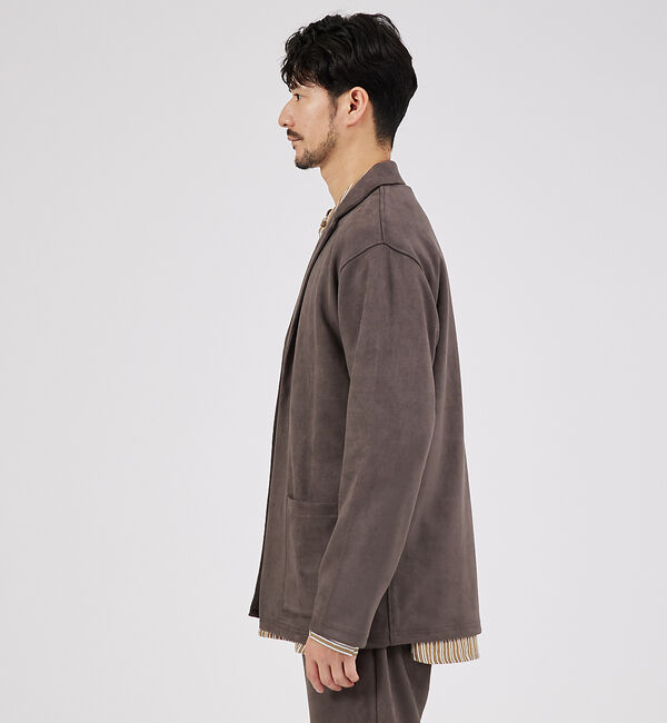 ABAHOUSE「【セットアップ対応】ネオスエード ジャケット カーディガン / シルキータッチ」|カーディガン|