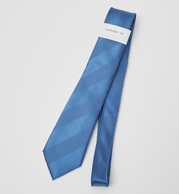 ABAHOUSE「【ウォッシャブル】シャドー レジメンタル ネクタイ」|ネクタイ・蝶ネクタイ|ブルー