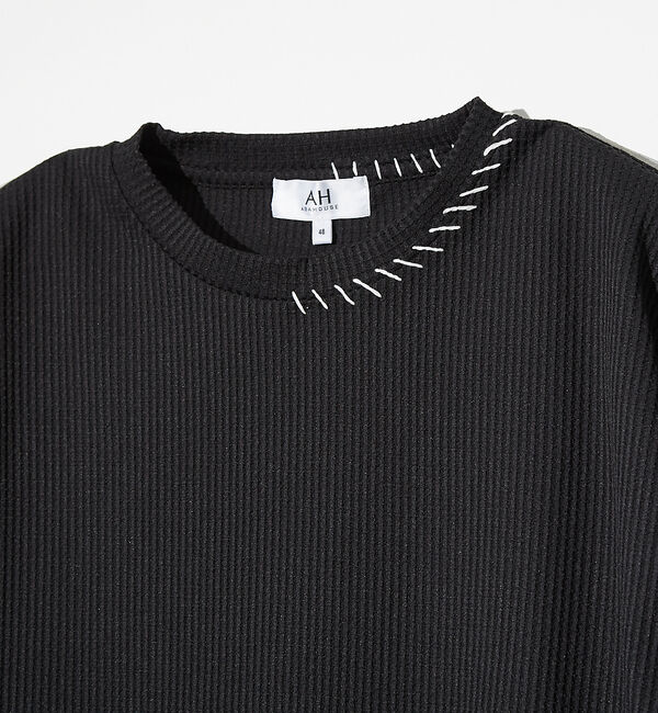 ABAHOUSE「【AH ABAHOUSE】PERFECTEX ハンドステッチ ワッフル 半袖Tシ」|Tシャツ・カットソー|