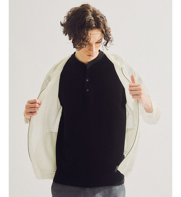 ABAHOUSE「ブロック柄メッシュ　ダブル ジップパーカー / シアーストレッチ」|パーカー|