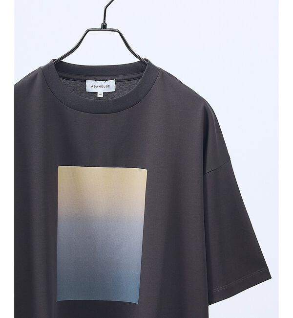 ABAHOUSE「グラデーション グラフィック プリントTシャツ/オーバーサイズ」|Tシャツ・カットソー|